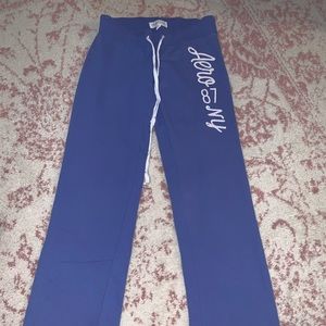 Blue jogging pants